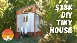 Woman's $38k DIY Tiny House - Turned Shell into Cozy Home in 1-Yr