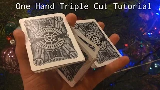One Hand Triple Cut Tutorial // Тройная тасовка одной рукой Обучение