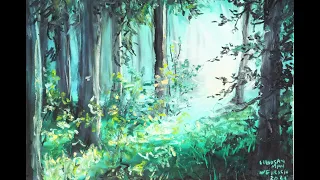 Misty Forest in Oil Pastel (Easy Tutorial)