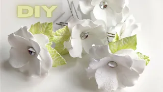 DIY/МК Шпильки для девочки / Простые цветы из фоамирана