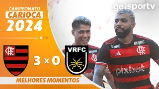 FLAMENGO 3 X 0 VOLTA REDONDA | MELHORES MOMENTOS | 3ª RODADA DO CAMPEONATO CARIOCA 2024 | ge.globo