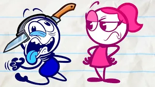 Pencilmate's PLAYING GAMES! | Animated Cartoons Characters | Animated Short Films | Pencilmation