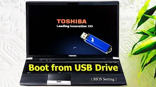 How to Boot Toshiba Laptop From USB Drive  | Enable Usb Boot Options In BIOS