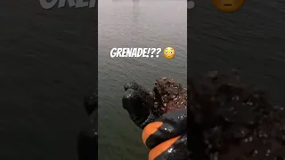 I found a Grenade Magnet Fishing!?? 👀😳😂 #shorts #magnetfishing #treasurehunting