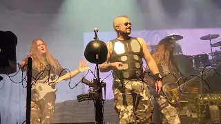 Sabaton's Joakim Broden in Cincinnati OH, Oct 8, 2022