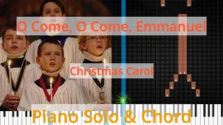 🎹Solo & Chord, O Come, O Come, Emmanuel, Christmas Carol, Synthesia Piano