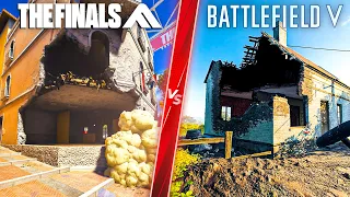 Battlefield 5 DESTROY The Finals  - Destruction Comparison! Attention to Detail & Graphics! 4K