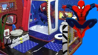 New DIY Dollhouse miniature room~Spiderman room for boys!!!!!!!