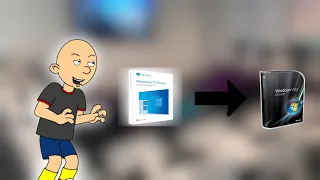 Classic Caillou Downgrades Every School Computers From Windows 10 to windows vista and Gets Grounded