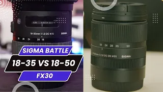 Sigma 18-35 1.8 vs 18-50 2.8 Lens DoF Comparison using the Sony FX30 a6700