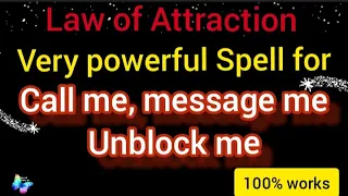 Powerful Spell 🦋for Call me, message me, unblock me from your Partner⛔It works 100%
