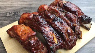Oven Baked Baby Back Ribs with Homemade Barbecue Sauce 烤肉排骨背配自製燒烤醬