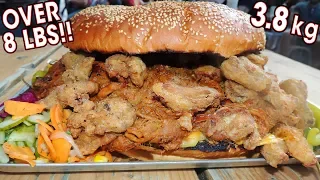 Undefeated "Big Nasty" Burger Challenge w/ Pulled Chicken & Pork!!