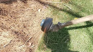 Edging A Tree Ring With A String Trimmer