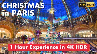 Paris France 🇫🇷 Christmas Walk Tour 4K HDR