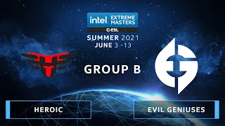 CS:GO - Heroic vs. Evil Geniuses [Mirage] Map 3 - IEM Summer 2021 - Group B