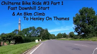 Long STRAVA Power Climb & Fast Descents ~ Cycle Training ENGLAND To Henley on Thames, CHILTERN HILLS