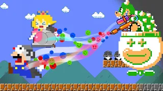 What If Mario and Friends But the COLORS are MISSING in New Super Mario Bros. Wii? | 2TB STORY GAME