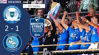 Peterborough United 2-1 Wycombe Wanderers, 2024 EFL Trophy Final, 7 April 2024