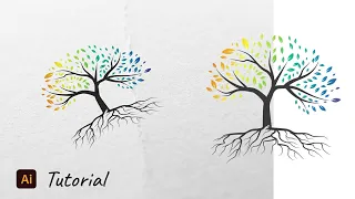 Stunning Tree Logo Design In Illustrator  | Tree Logo Design Tutorial | Illustrator Tutorial