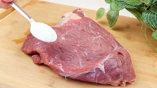 Tender Beef! How to tenderize tough meat! The secret is in the marinade! ASMR