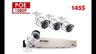 📹 ZOSI video surveillance system, 8ch/4cam, $145, POE / Unpack&Test 🔓