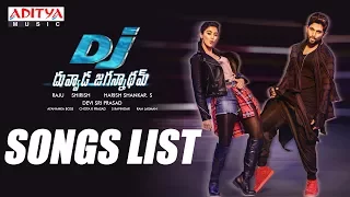 DJ - Duvvada Jagannadham Songs List || AlluArjun, Pooja Hegde, Harish Shankar, DSP