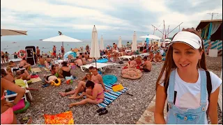 Влог: Пляжи и кафе Лазаревского, Бирюза, Свирский, Дельфин|| Пешком по Большому Сочи 2021