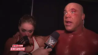 Ronda Rousey celebrates her WrestleMania debut with Kurt Angle  Exclusive, April 8, 2018   YouTube