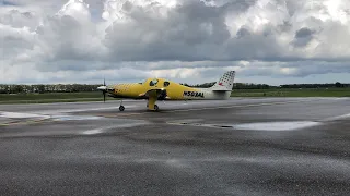 Takeoff and low pass N503AL Lancair Evolution at Teuge Airport EHTE