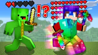 RAINBOW ARMOR Speedrunner JJ VS Hunter Mikey in Minecraft SUPER challenge Maizen Mizen JJ and Mikey