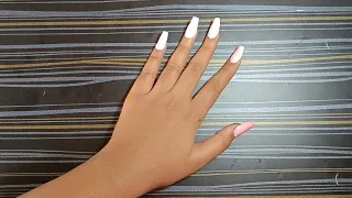 how to make fake nails 💅 with paper 😱 must watch/art ideas/nail art#art