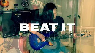 Michael Jackson- Beat It Guitar Cover (Rhythm + Lead)