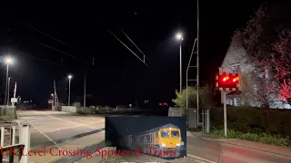 All Four Alarms in Nightmode at Helpston Level Crossing, Cambridgeshire