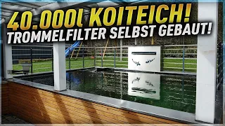 40.000 Liter KOITEICH! TROMMELFILTER selbst gebaut!