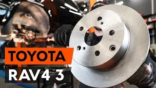 How to change rear brake discs / rear brake rotors on TOYOTA RAV 4 3 (XA30) [TUTORIAL AUTODOC]