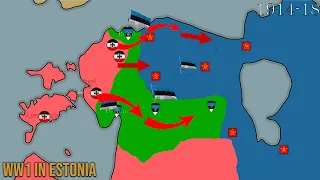 History Of WW1 In Estonia in 50 Seconds | Real Time Animated Map