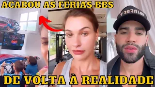 Andressa Suita surge ouvindo Gusttavo Lima e arrumando os filhos pra escola “Férias Acabaram”