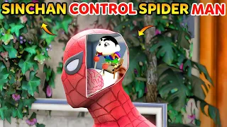 GTA 5 : Shinchan Controling Spiderman In Gta 5 | Shinchan Became Spiderman | Gta 5 Mods