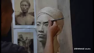 Các bước điêu khắc một tượng chân dung ( portrait sculpture tutorial )
