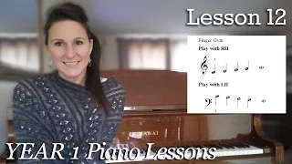 Lesson 12: Finger Gym #3| Free Beginner Piano Lessons - [Year 1]  Lesson 1-12