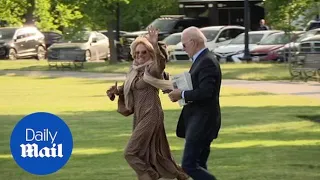 Joe and Jill Biden board Marine One for trip to Delaware