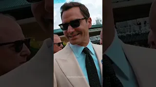 Roger Federer chatting with fans at Wimbledon