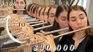 ONE piece of music//TWELVE different flutes (Expensive vs Cheap)