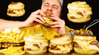 ASMR Eating The Secret Flying Dutchman Burger 🤫🍔 (Onion Burger)🤤