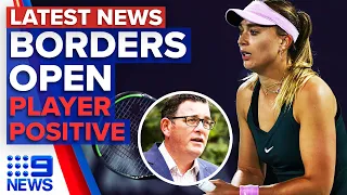 Coronavirus: Victoria's border opens, another tennis player tests positive | 9 News Australia