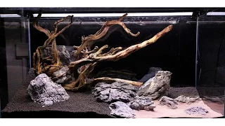 Aquascape ADA 90p - JBL ProScape -"Rocky shore"  Step by Step - Nature Aquarium