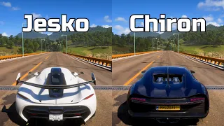 Forza Horizon 5: Koenigsegg Jesko vs Bugatti Chiron - Drag Race