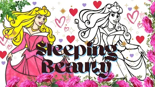 Disney Princess Aurora - Sleeping Beauty Coloring Video