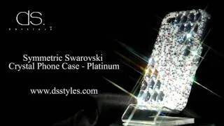 DSstyles Symmetric Swarovski Crystal iPhone 4 4S Case - Platinum